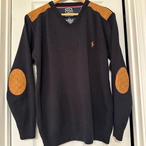 Men’s Ralph Lauren Quilted Elbow Sweater